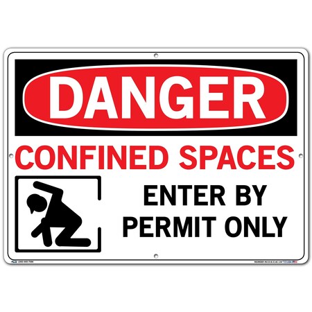 Vestil Sign, Danger, 20.5x14.5", Alum Comp, .130, SI-D-41-E-AC-130 SI-D-41-E-AC-130